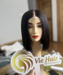 Natural Black Color Bone Straight Normal Lace Wig (8 inch to 28 inch)